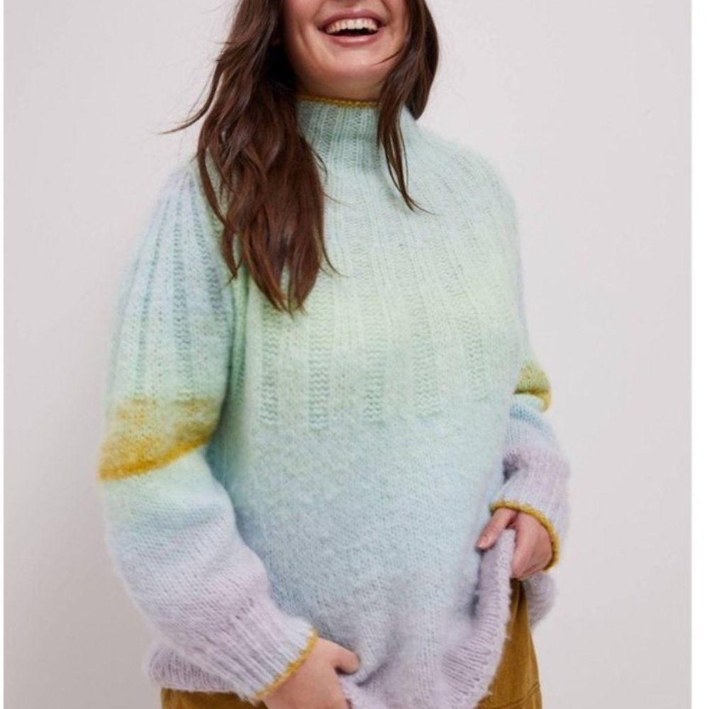 🍭🍬✨RARE Anthrpologie Ombré Pierre Sweater Multi-Colorful